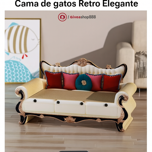 Kit Premium VIVA SHOP 888 /Cama sofá elegante + Comedero 2 en 1 +caja 20 Juguetes Viva Shop 888
