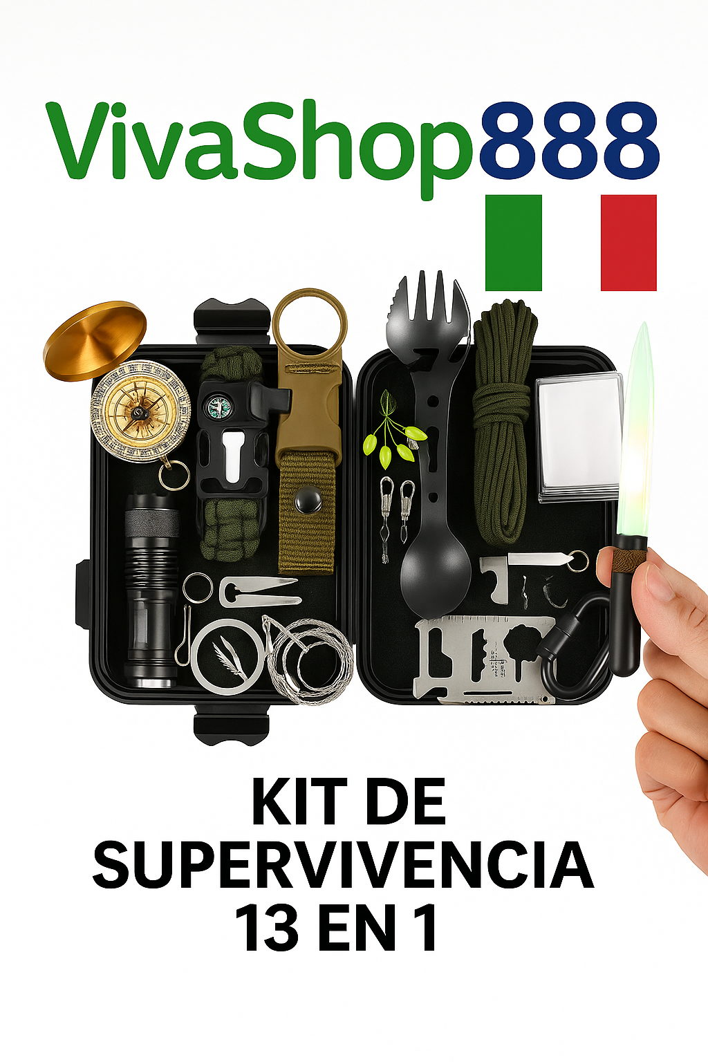 Kit de Supervivencia Total y Absoluto/ Todo lo necesario para cualquier Emergencia Vivashop888 Viva Shop 888