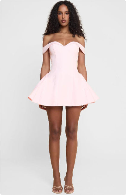 Vestido Eclipse-Elegancia Elegante Vestido Corto Blanco y Negro para Fiesta y Noche
