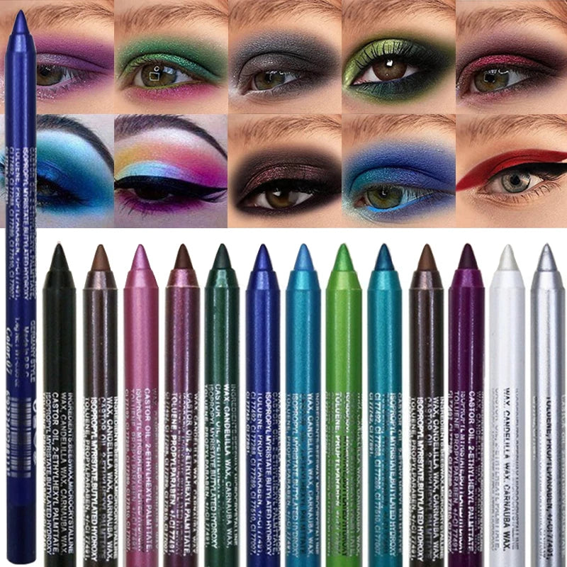 Delineador de ojos en 14 Tonos cremoso y Waterproof