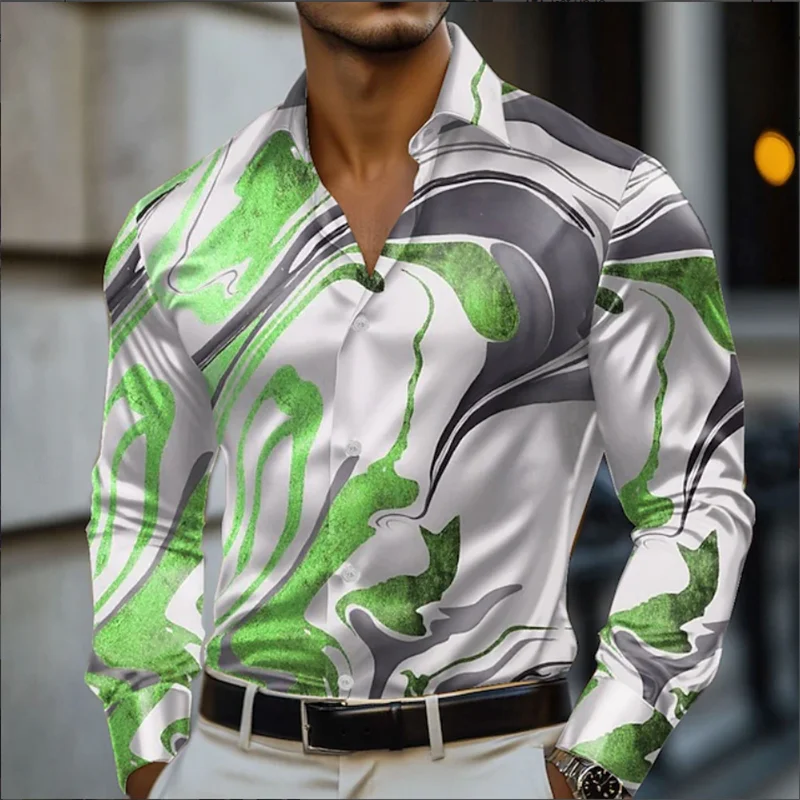 Camisa de Hombre Estampada Elegante con diseños diversos casual y de Fiesta