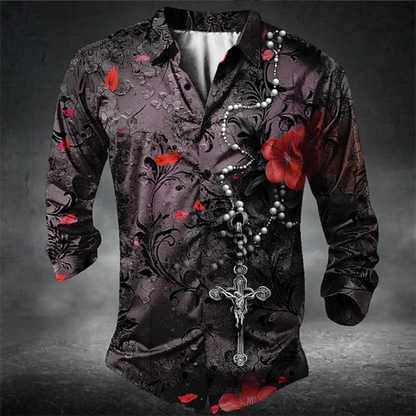 Camisa de Hombre Estampada Elegante con diseños diversos casual y de Fiesta