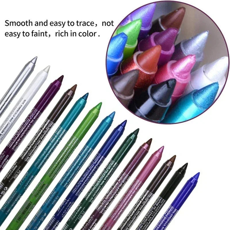 Delineador de ojos en 14 Tonos cremoso y Waterproof