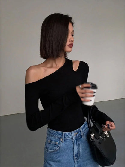 Fashion Camiseta con hombros descubiertos ideal para cada ocasión ❤️