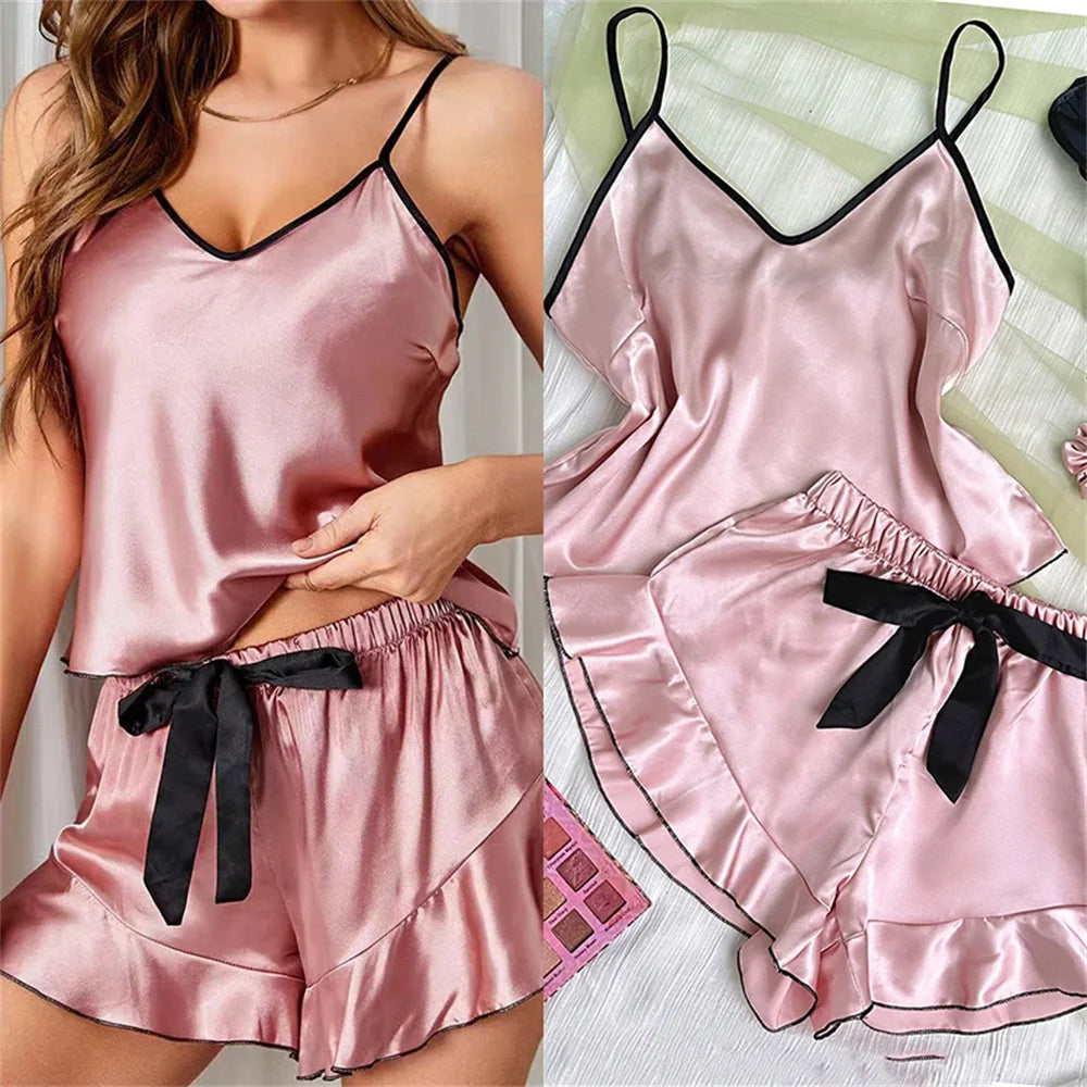 Pijama de Satén cómodo,elegante y fresco