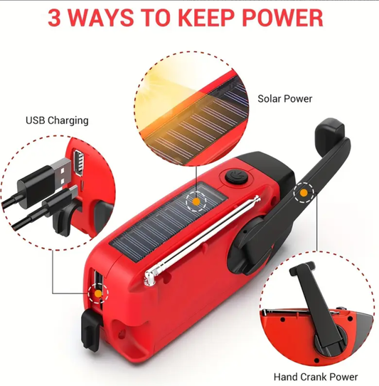 Radio Solar 3 en 1: Luz, Energía y Seguridad en tu Mano Viva Shop 888
