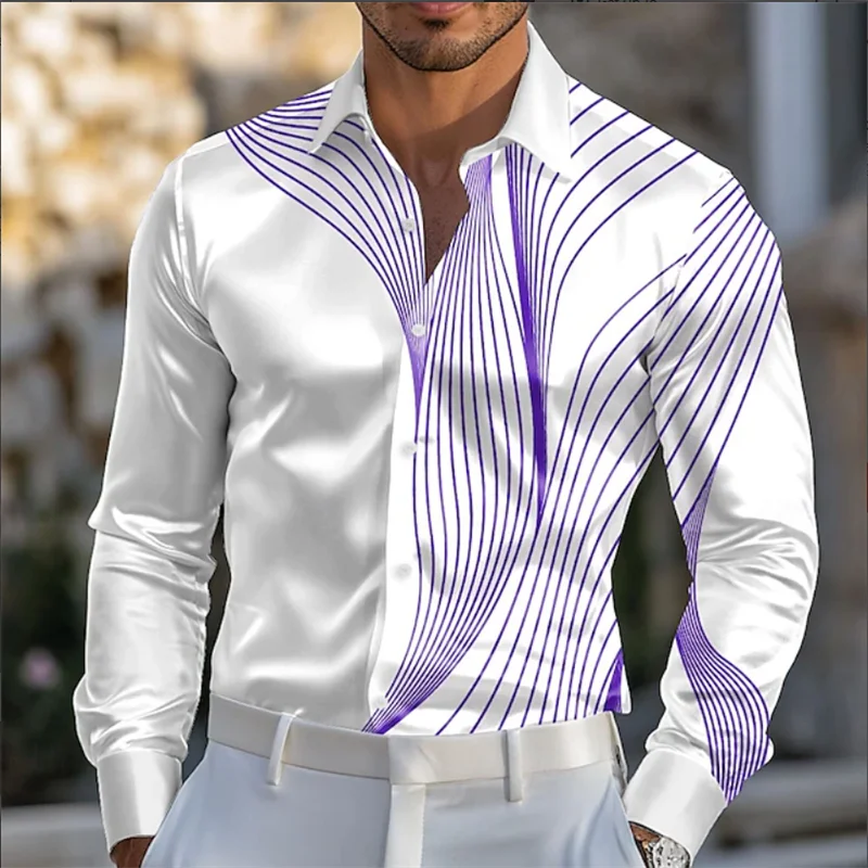 Camisa de Hombre Estampada Elegante con diseños diversos casual y de Fiesta