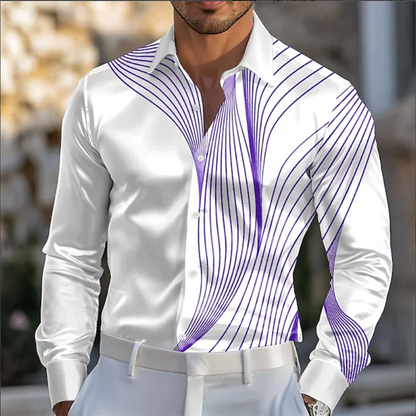Camisa de Hombre Estampada Elegante con diseños diversos casual y de Fiesta