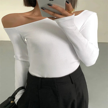 Fashion Camiseta con hombros descubiertos ideal para cada ocasión ❤️