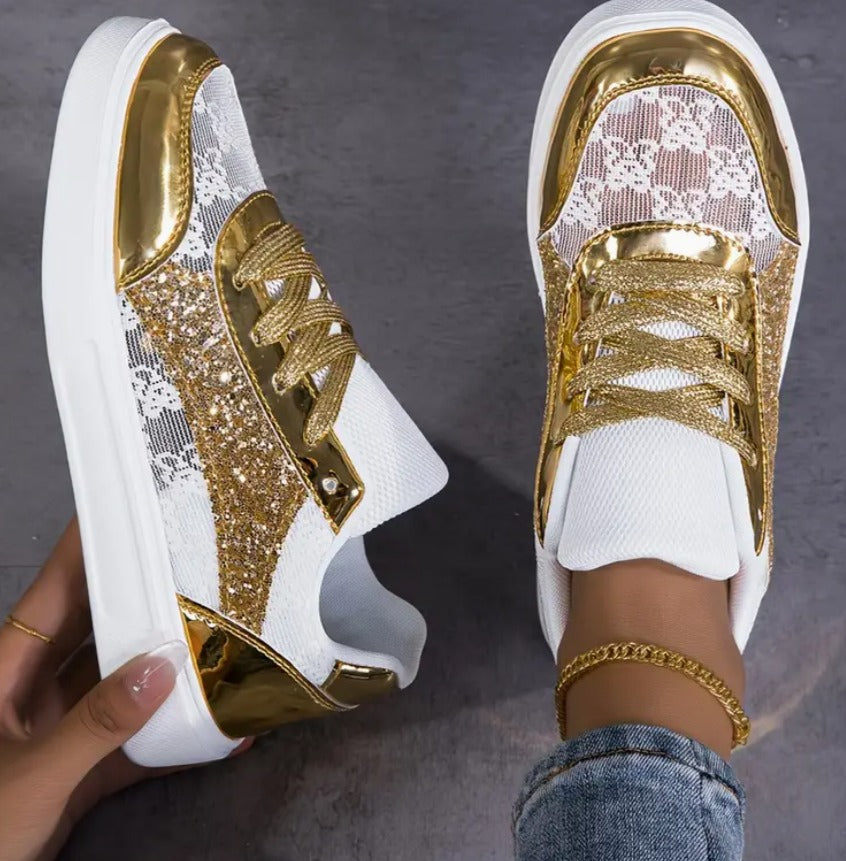 Outfit Regina 3x1 – Vestido, Zapatillas y Complemento Dorado Viva Shop 888