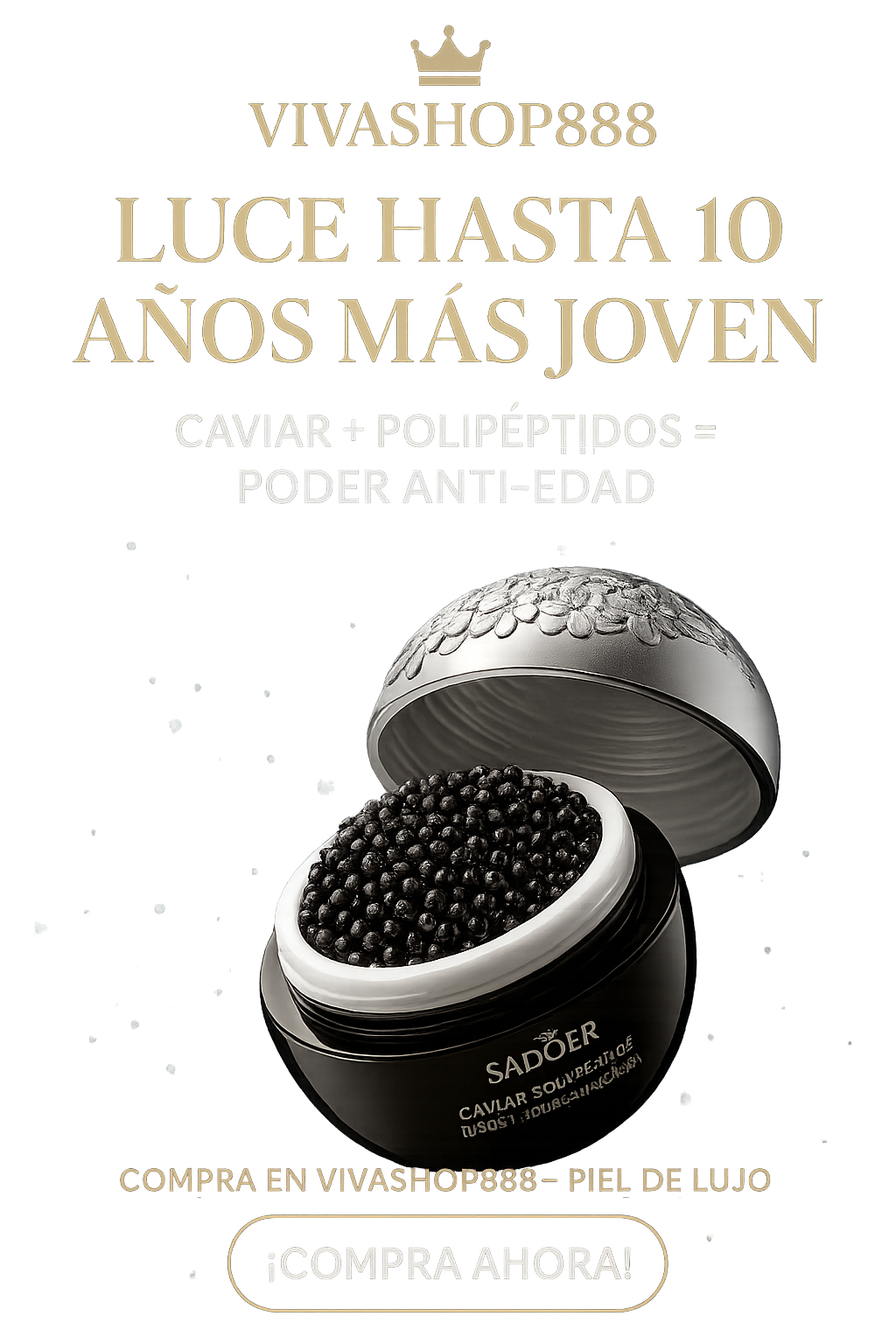 Crema Antiarrugas Premium con Caviar,Retinol y Polipeptidos-Vivashop888