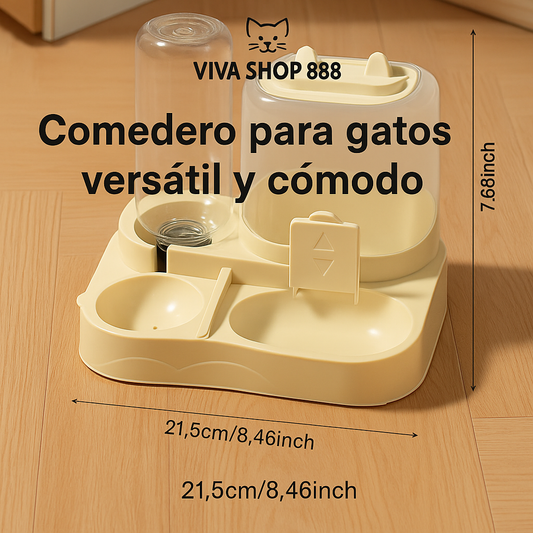 Kit Premium VIVA SHOP 888 /Cama sofá elegante + Comedero 2 en 1 +caja 20 Juguetes Viva Shop 888